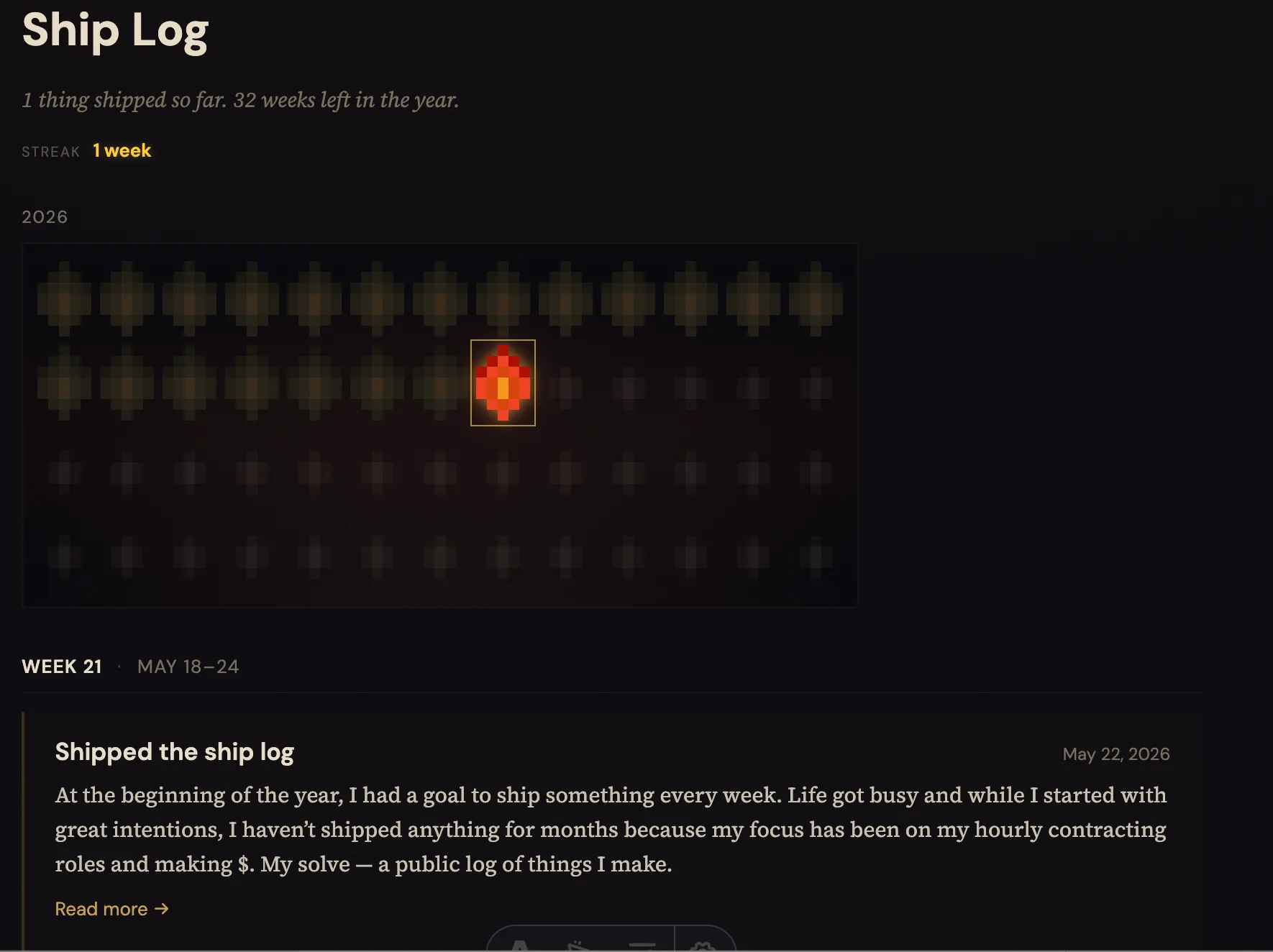 After — Shipped the ship log