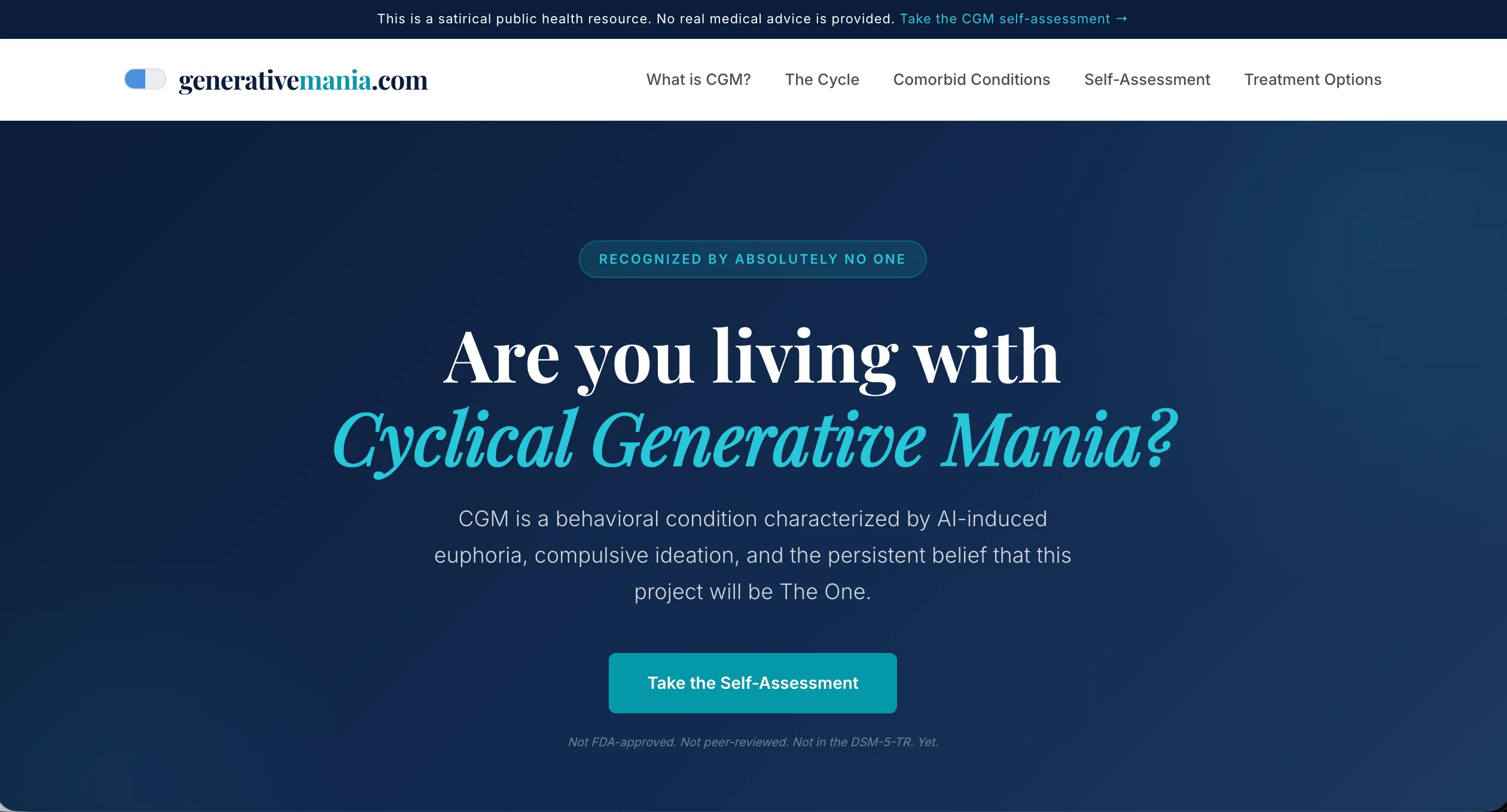 Launched a fake big pharma site for a fake AI disorder